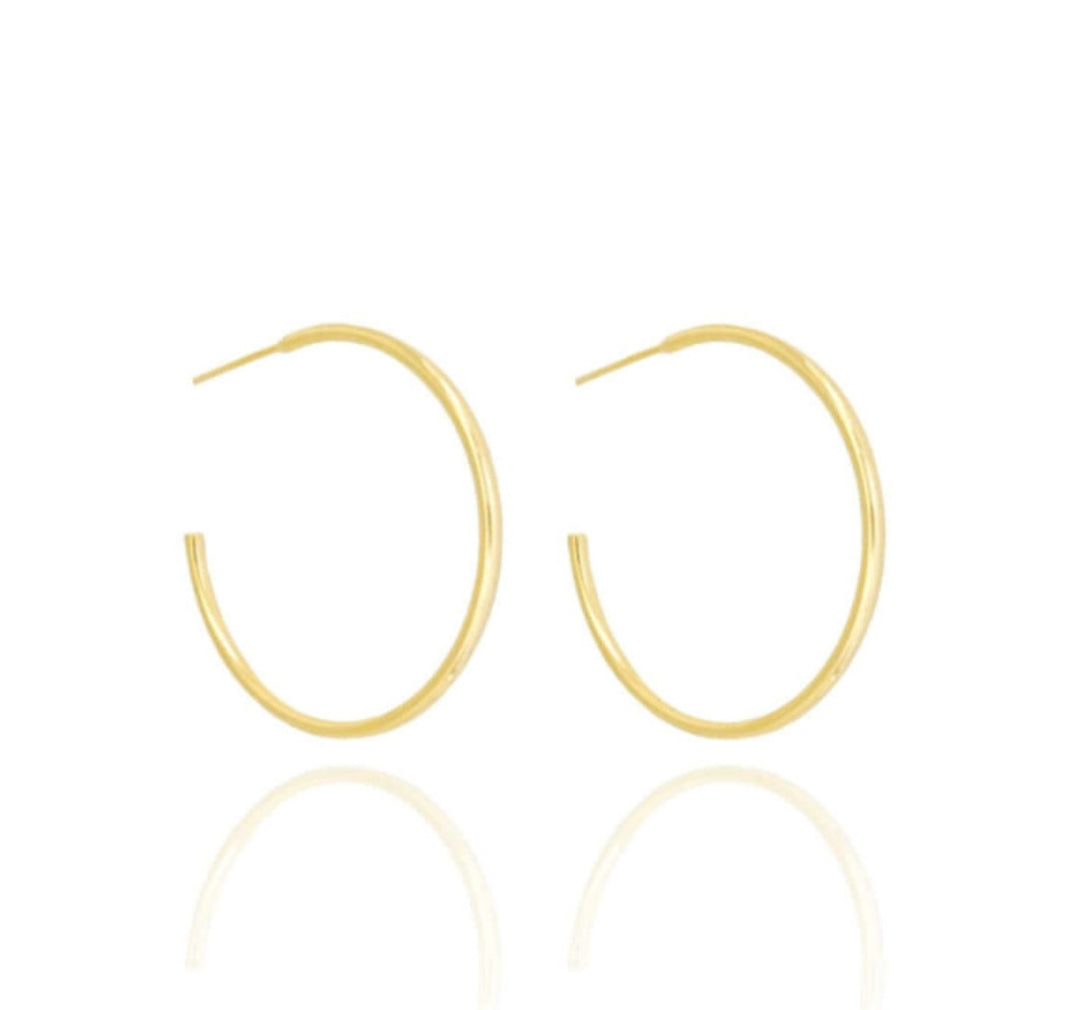 EARRING HOOPS THIN MEDIUM