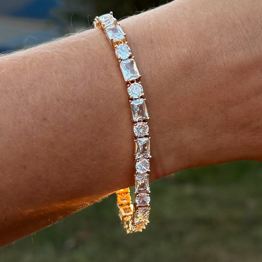 BRACELET GEOMETRIC CUBIC ZIRCONIA