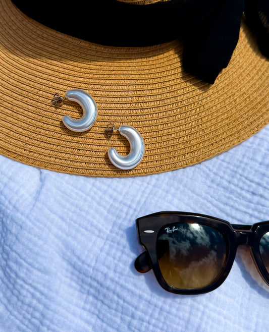EARRING HOOPS PEARL