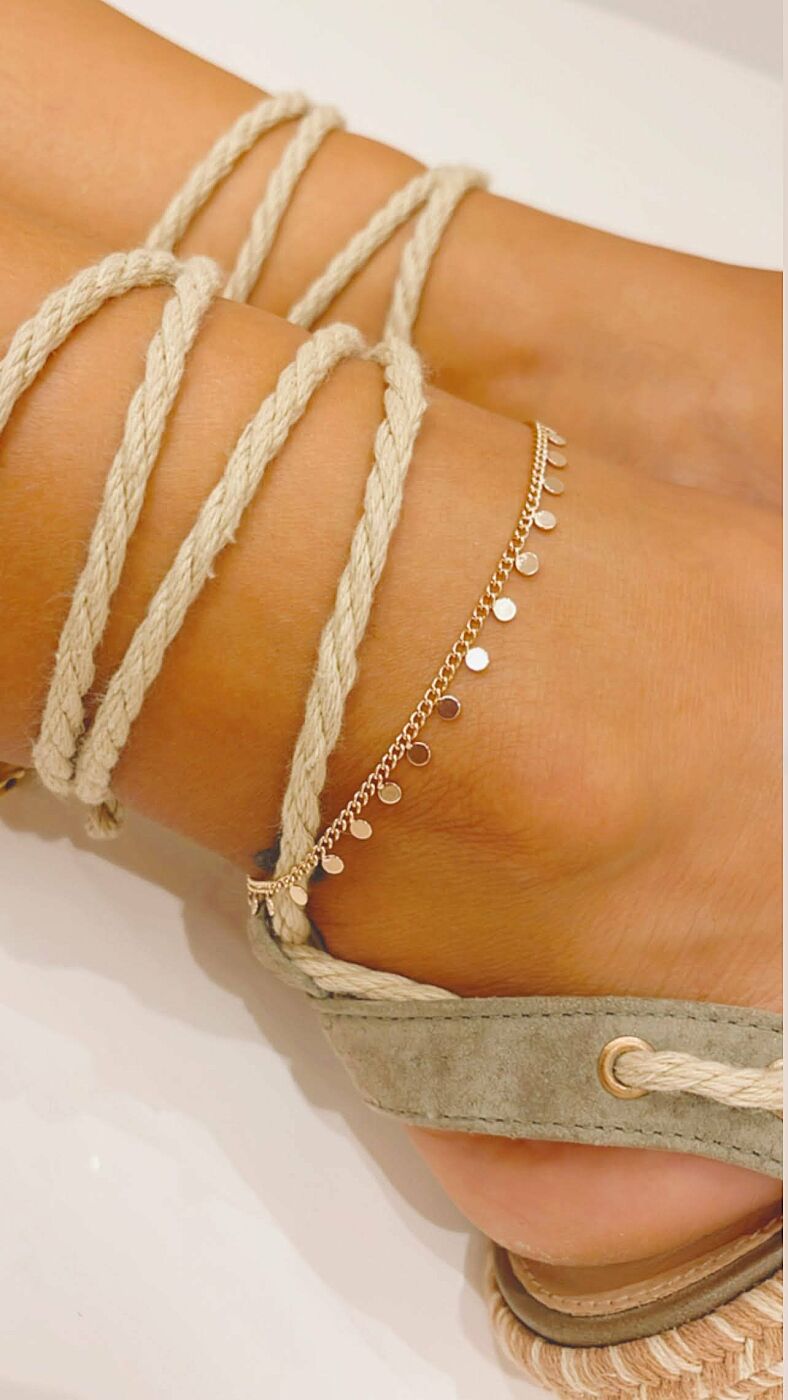 ANKLET MINI FLAT CIRCLES