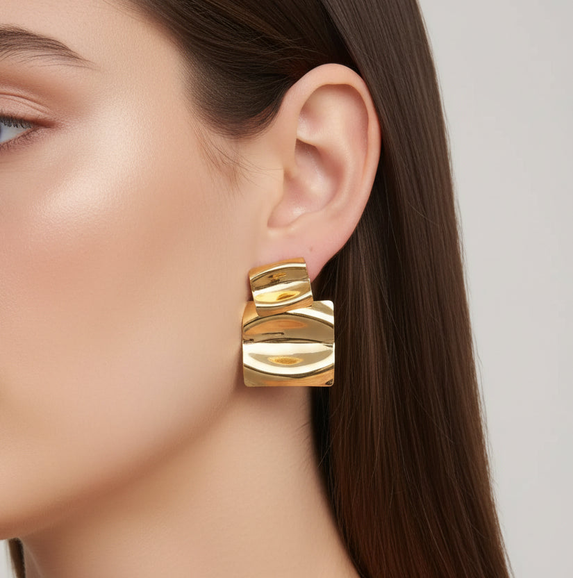 EARRING ORGANIC SQUARES