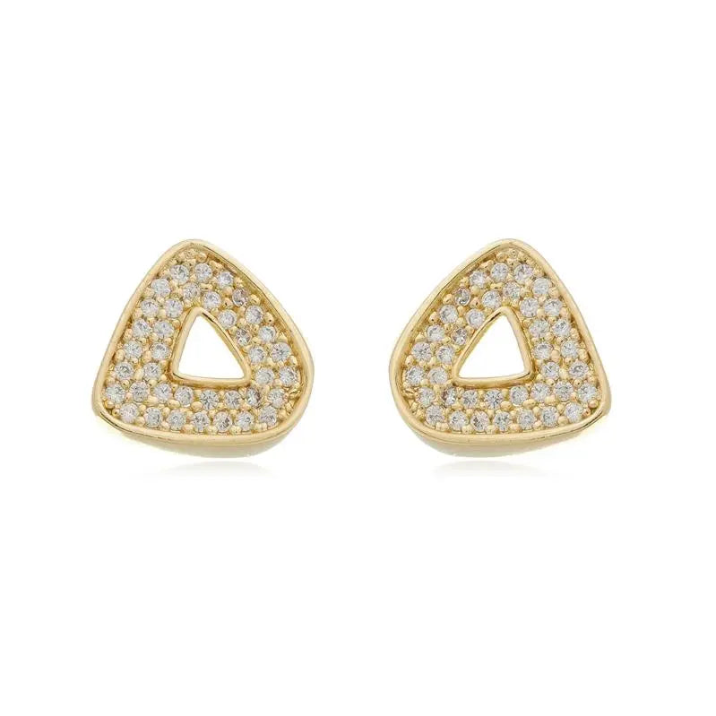 EARRINGS ORGANIC TRIANGLE CRYSTALS