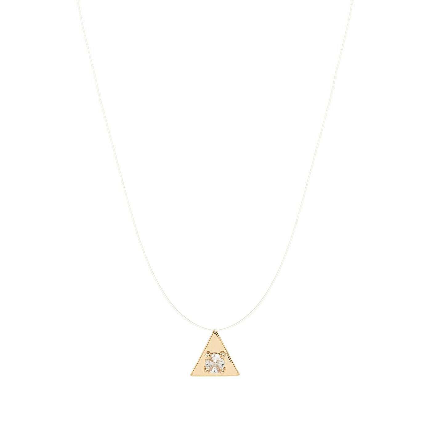 NECKLACE NYLON STRING TRIANGLE CUBIC ZIRCON