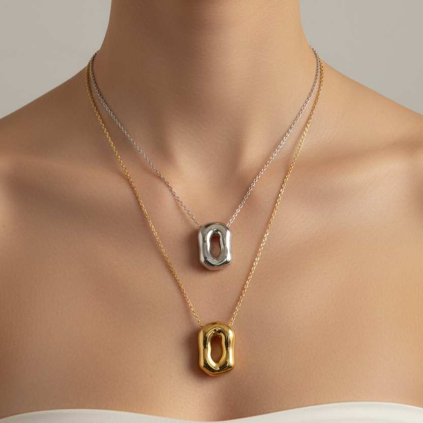 NECKLACE ORGANIC MODERN PENDANT
