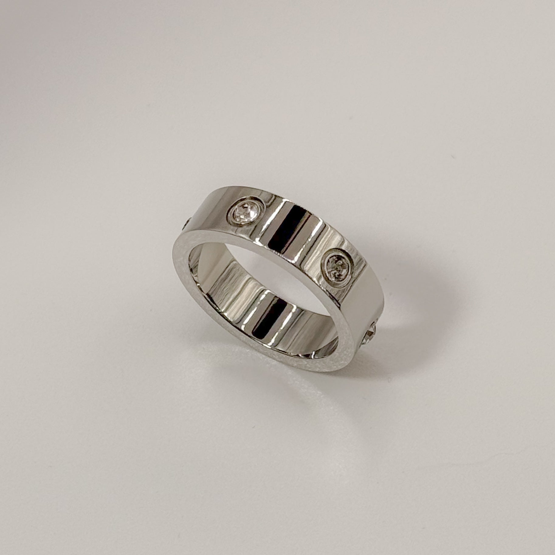 RING LOVE INSPIRED WITH CUBIC ZIRCONIA