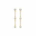 EARRINGS THREADER WITH 3 CZ