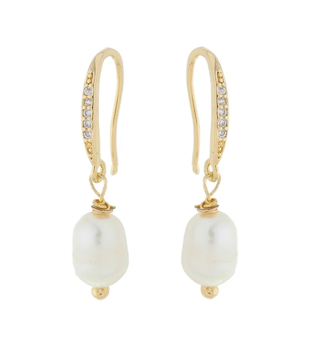EARRING HOOKS PEARL