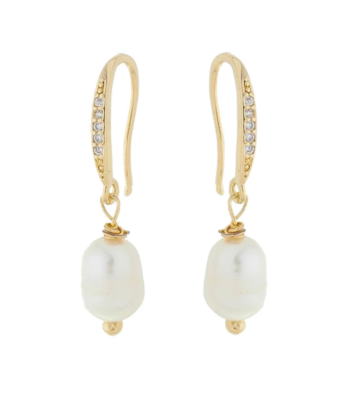 EARRING HOOKS PEARL