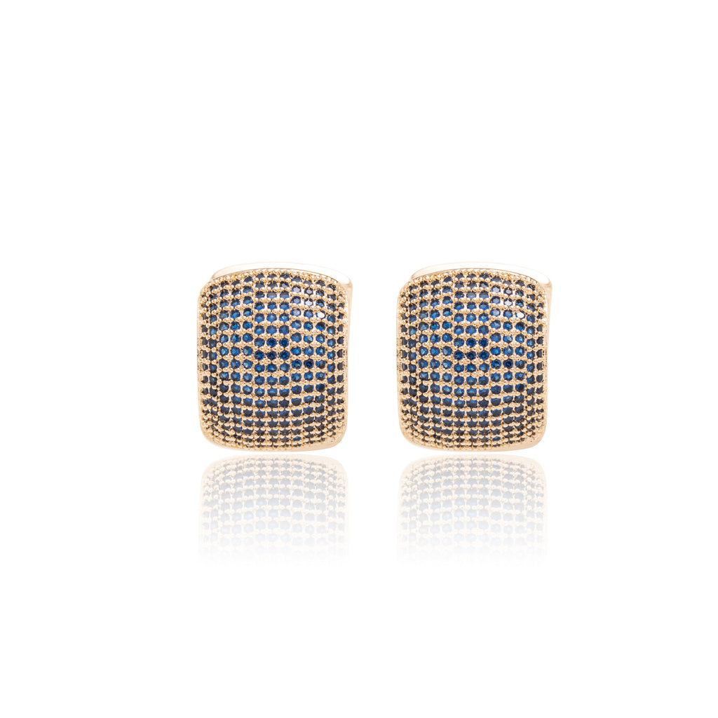 EARRING HOOPS MAXI BLUE CRISTALS