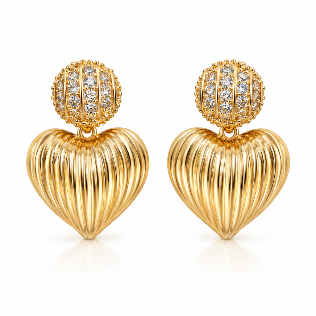 EARRINGS TEXTURE HEART