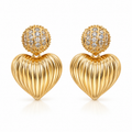 EARRINGS TEXTURE HEART