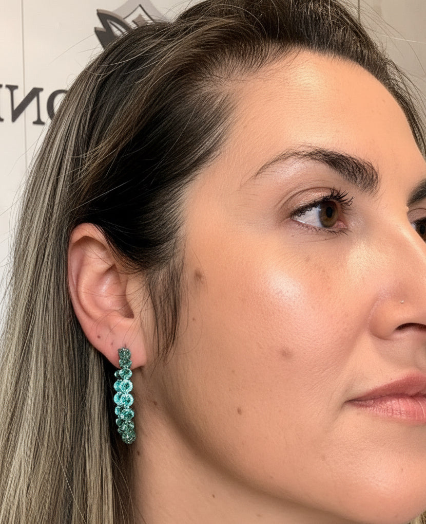 EARRING HOOPS LUXURIOUS CUBIC ZIRCONIA