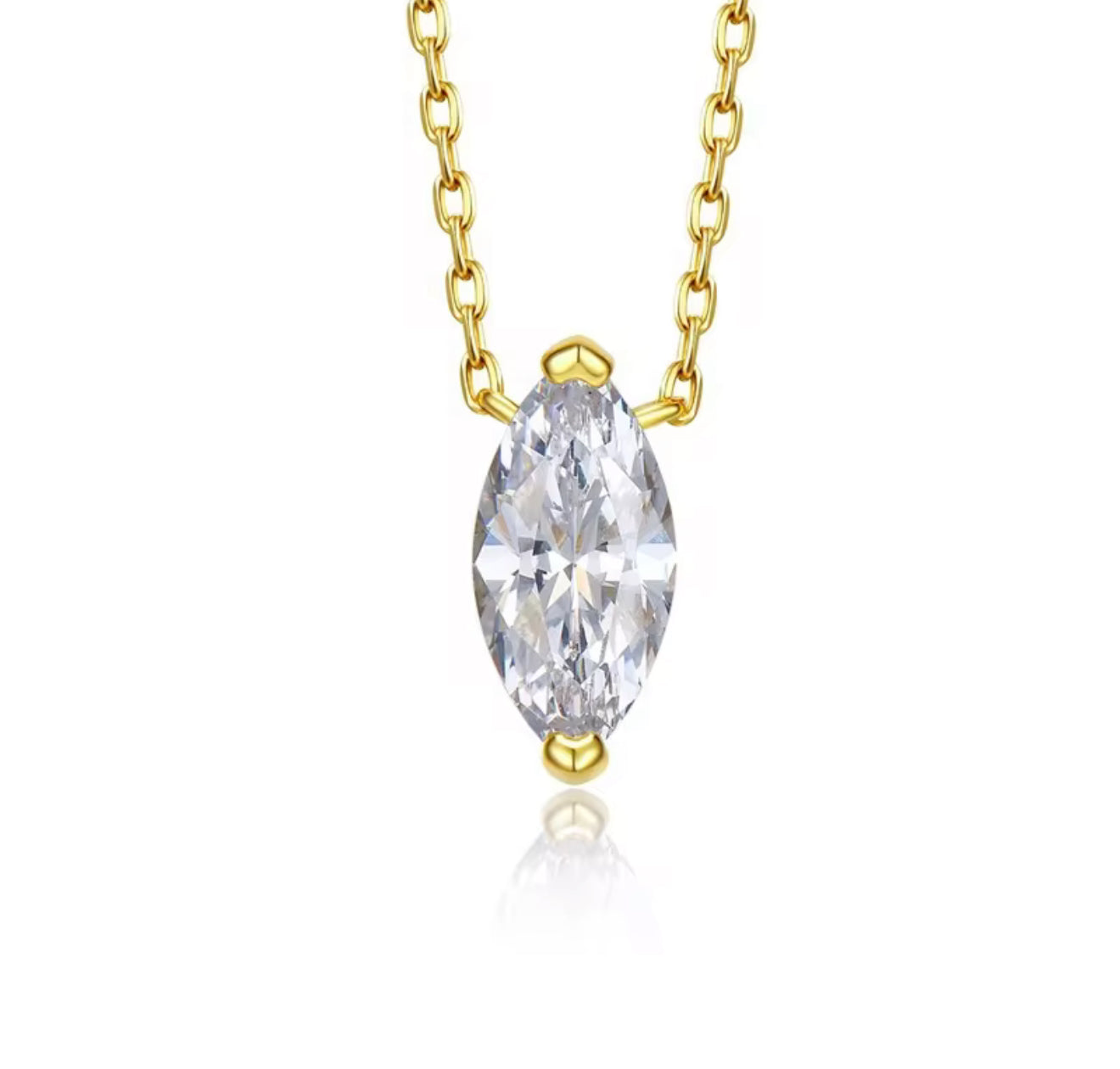 NECKLACE MARQUISE MOISSANITE