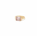 RING RECTANGLE PINK CRYSTAL