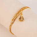 BRACELET OUR LADY APARECIDA BLUE CRYSTALS