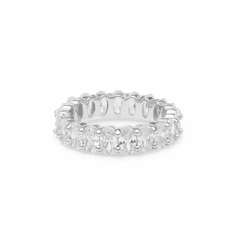ANEL INFINITY BAND OVAL ZIRCÃO CÚBICO