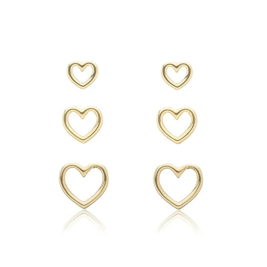 EARRINGS TRIO HEARTS