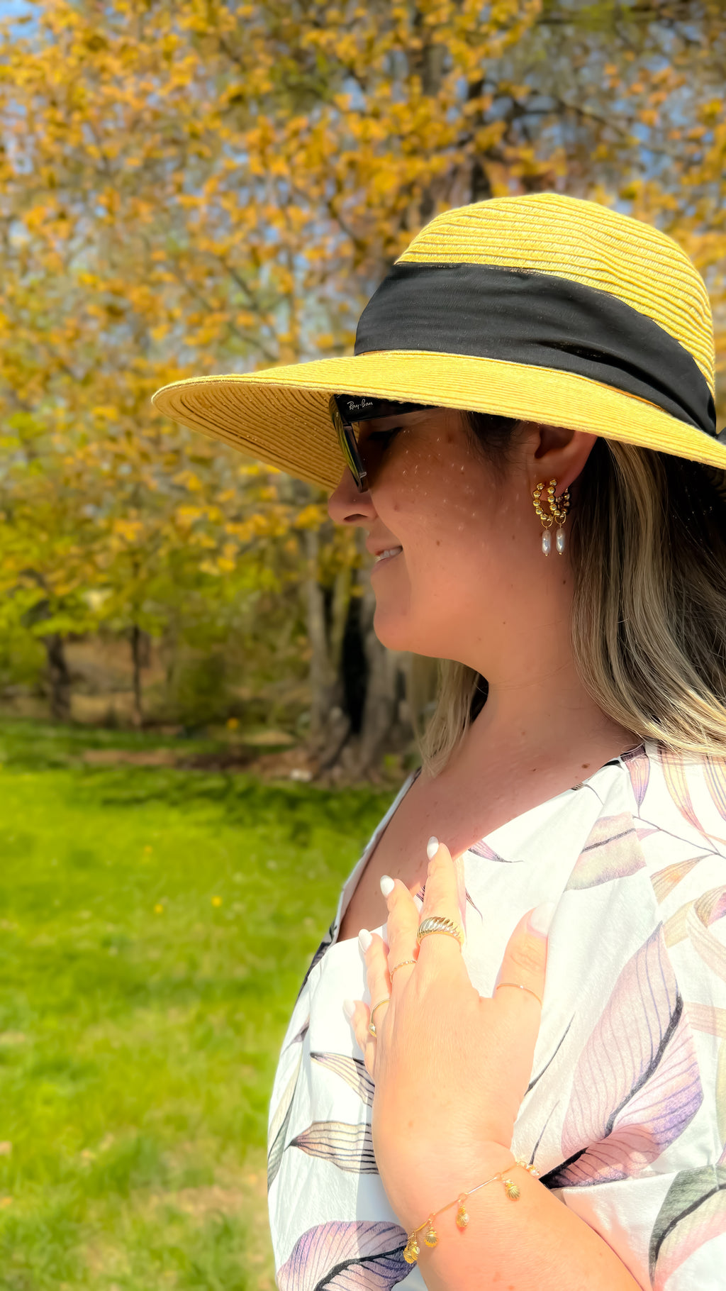 EARRING HOOPS SPHERE FLAT PEARL