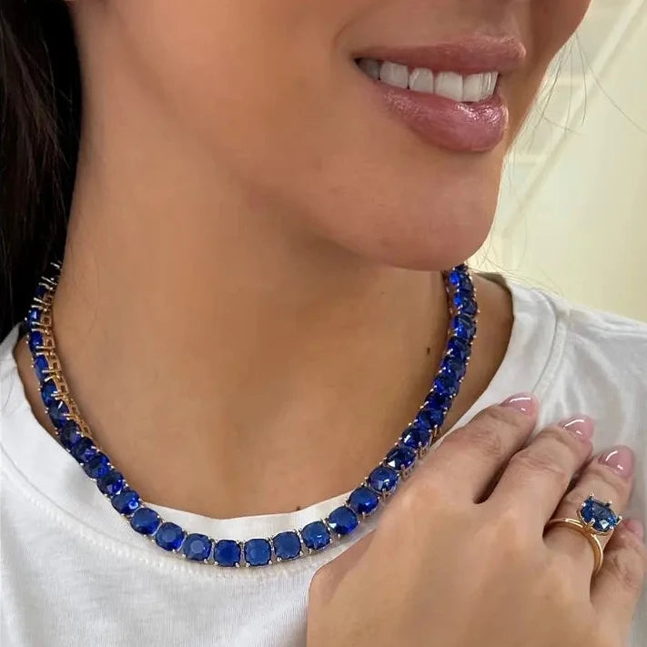 NECKLACE RIVIERA LUXURY ROYAL BLUE
