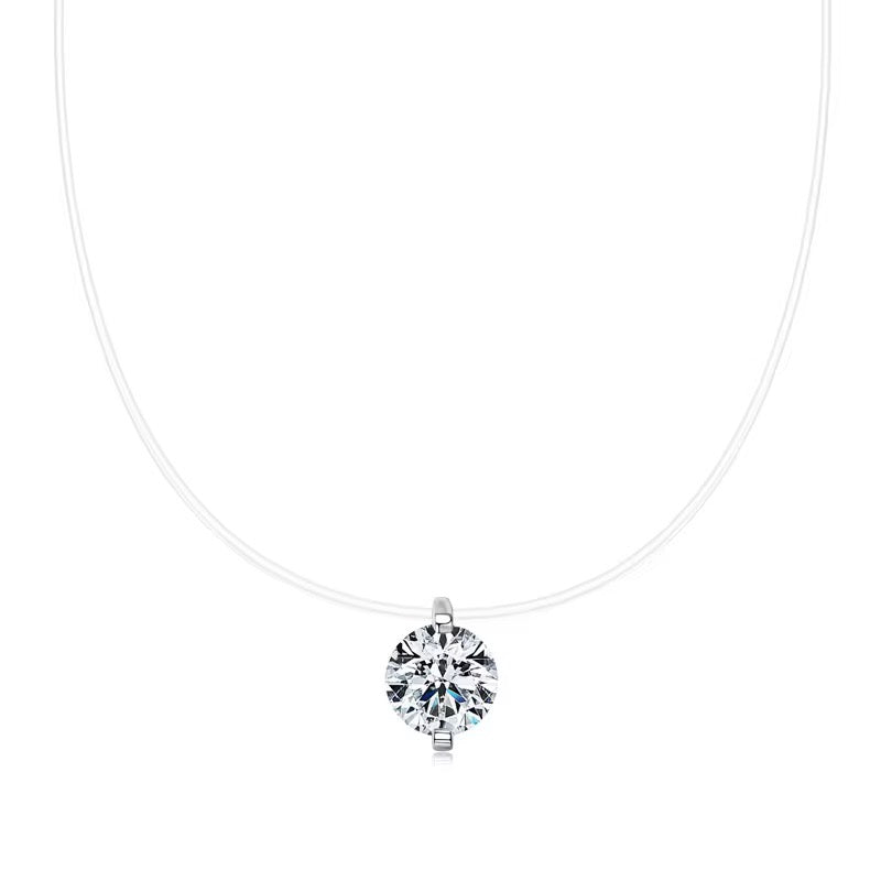 NECKLACE NYLON STRING MOISSANITE 5MM