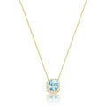 NECKLACE HALO CUSHION CUBIC ZIRCONIA
