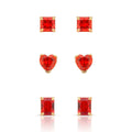 EARRING STUDS TRIO SHAPES