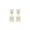 EARRING EAR-JACKET SQUARE