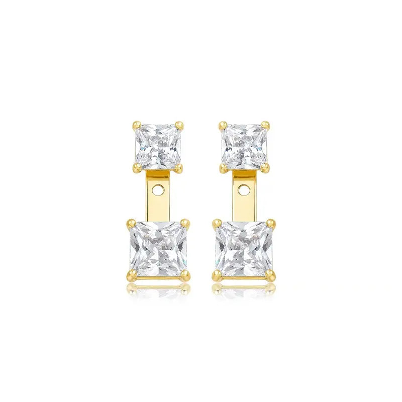 EARRING EAR-JACKET SQUARE