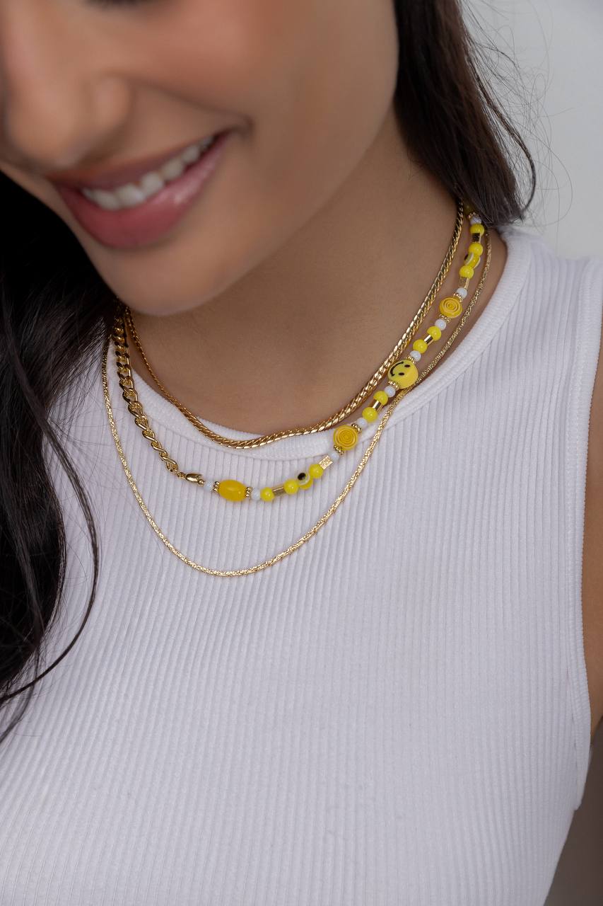 NECKLACE FUN BEADS WITH CHAIN