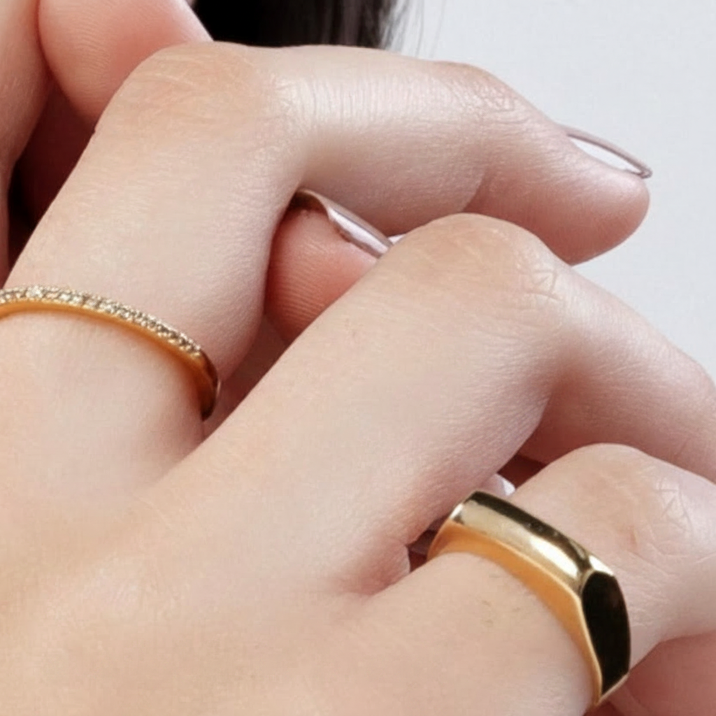 RING FLAT TOP FOR PINKY FINGER ADJUSTABLE