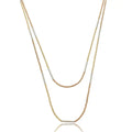 NECKLACE DUO PLATED 120CM LONG