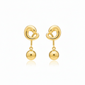 EARRINGS KNOT AND SPHERE