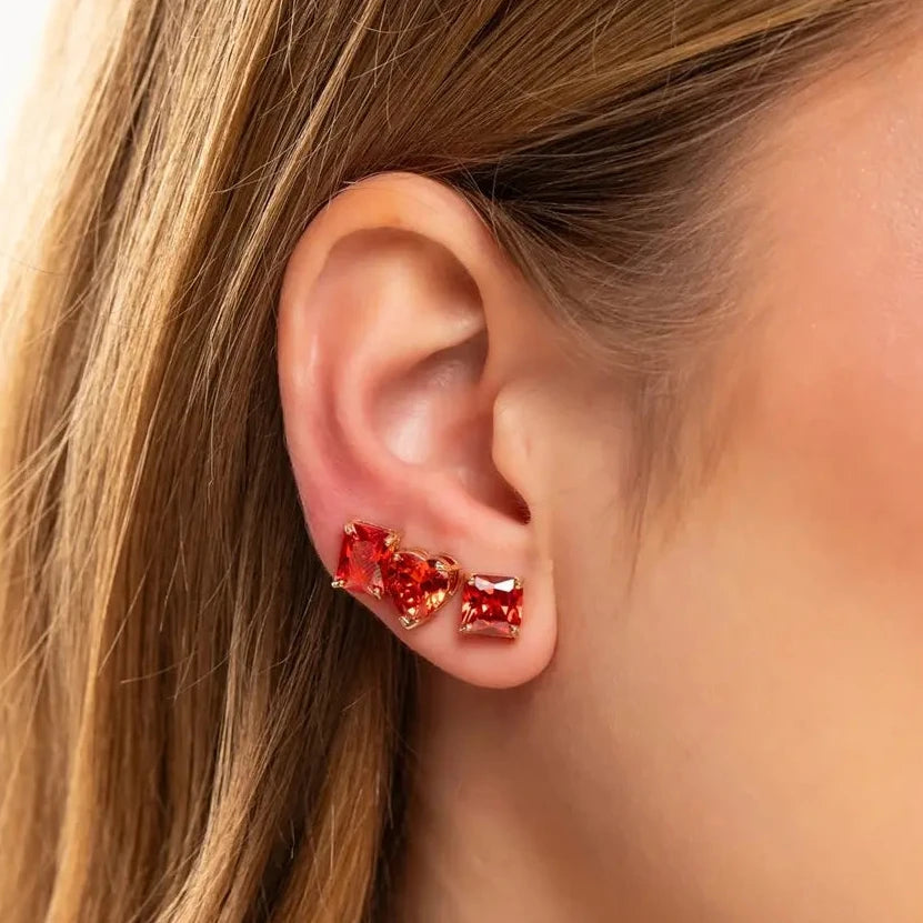 EARRING STUDS TRIO SHAPES