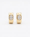 EARRING HOOPS CLICK WITH CUBIC ZIRCONIA