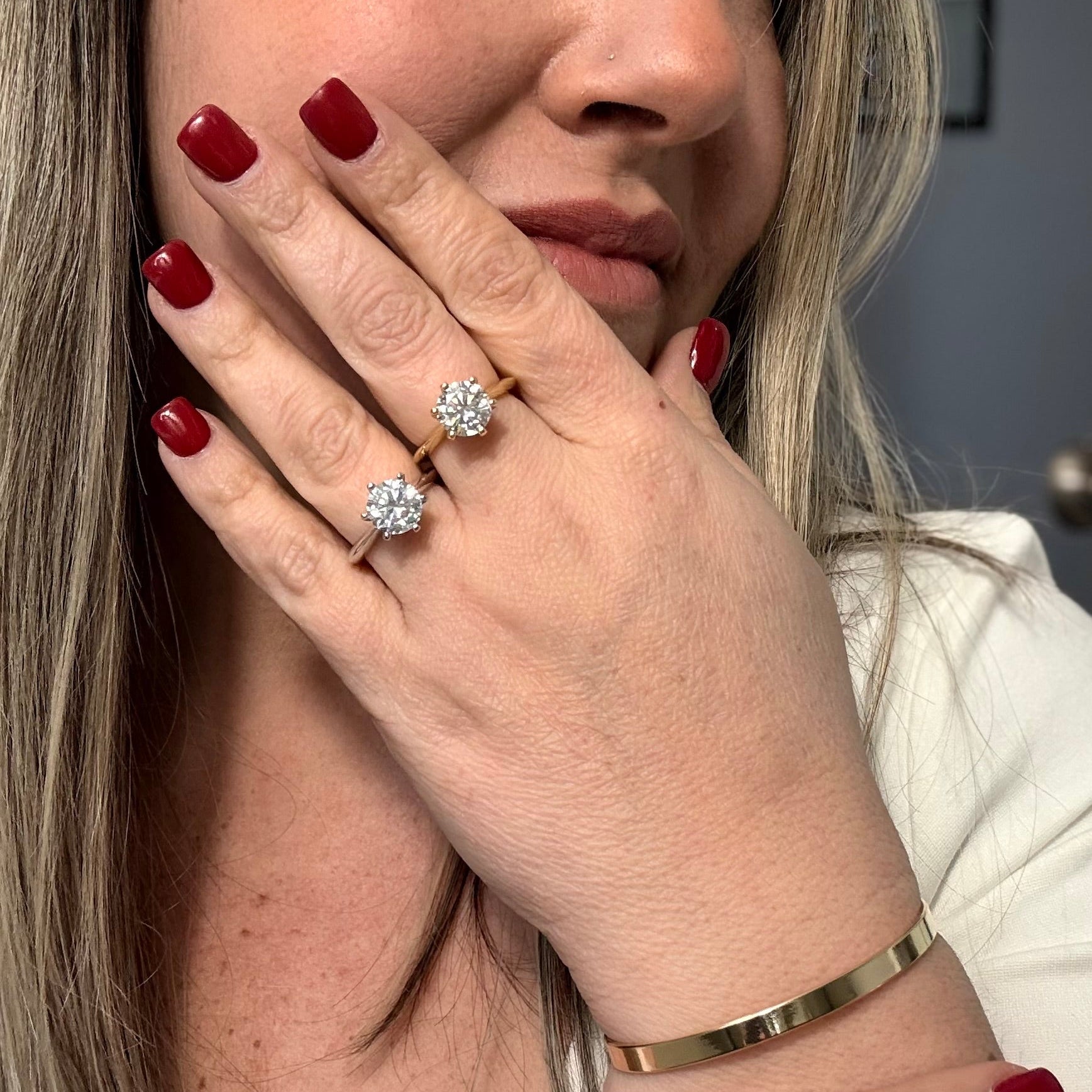 RING SOLITAIRE MOISSANITE 3CT