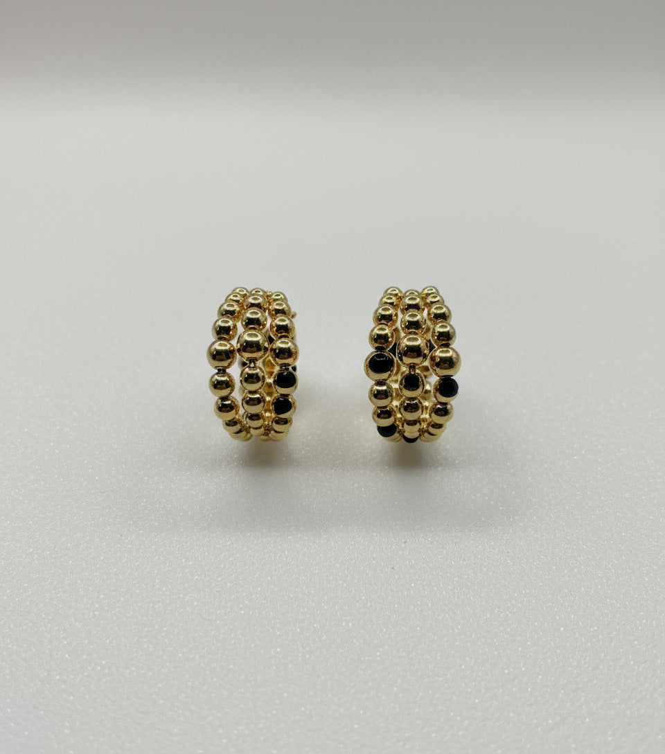 EARRING HOOPS SPHERE LINES