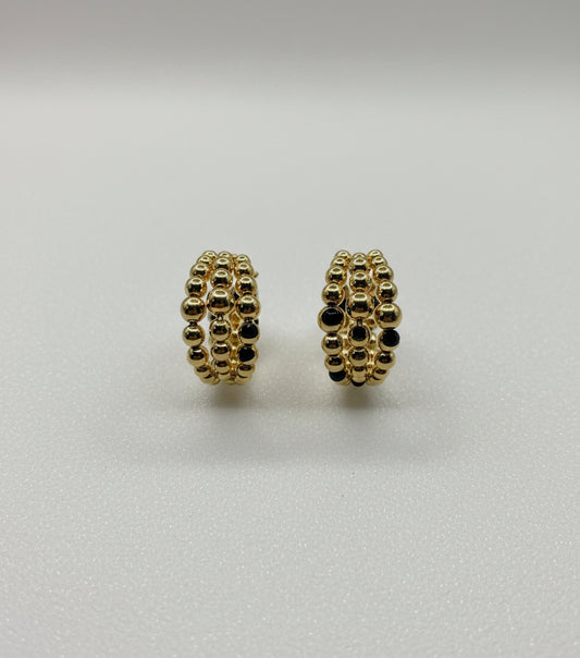 EARRING HOOPS SPHERE LINES