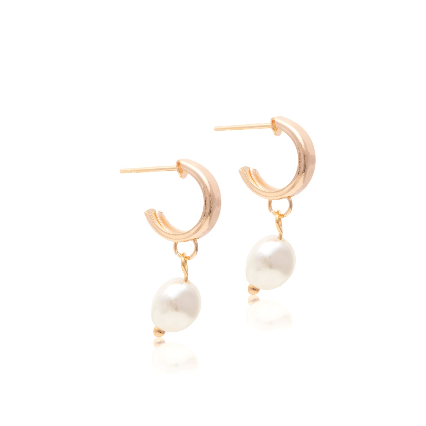 EARRING HOOP BAROQUE PEARL