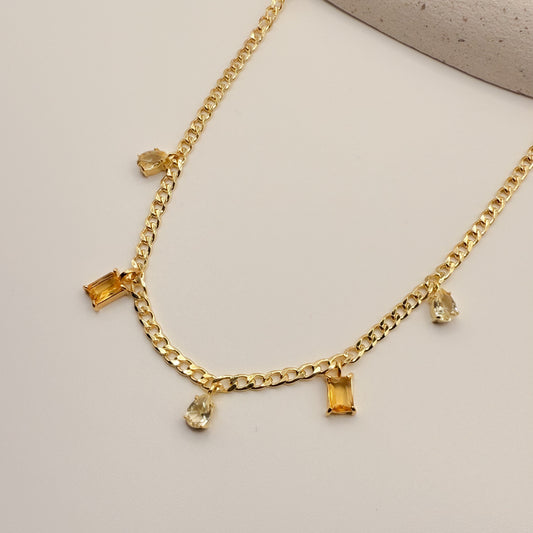 NECKLACE YELLOW CITRINE TONES