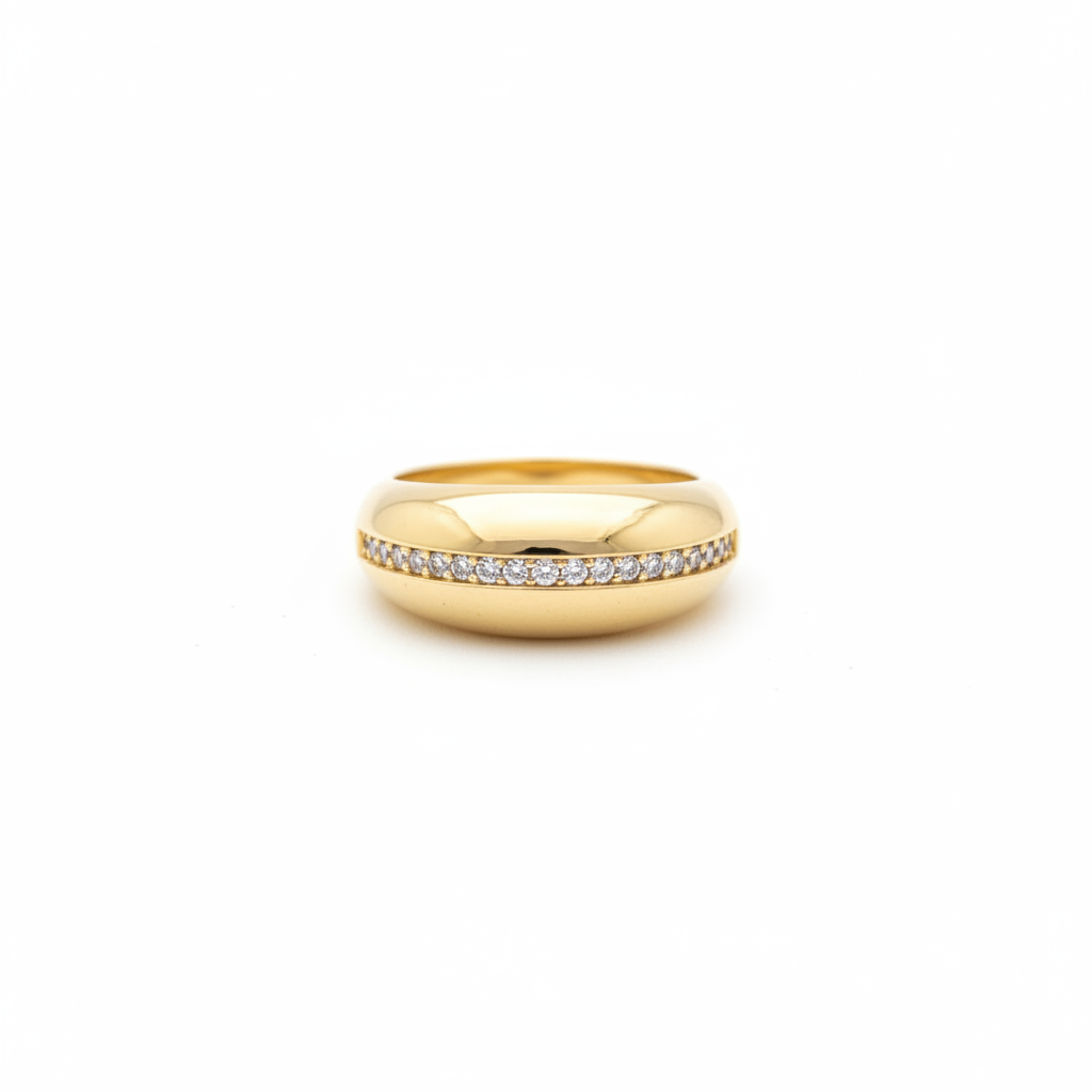 RING BOLD LINE OF CRYSTALS