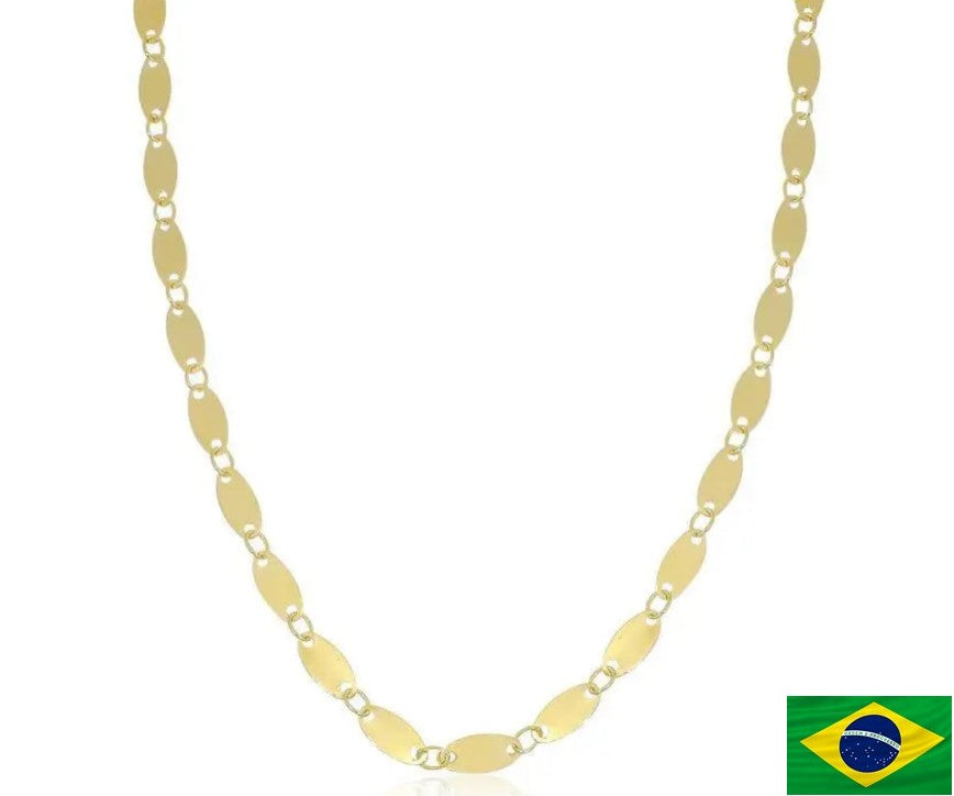 NECKLACE CHOKER FLAT RICE SHAPE