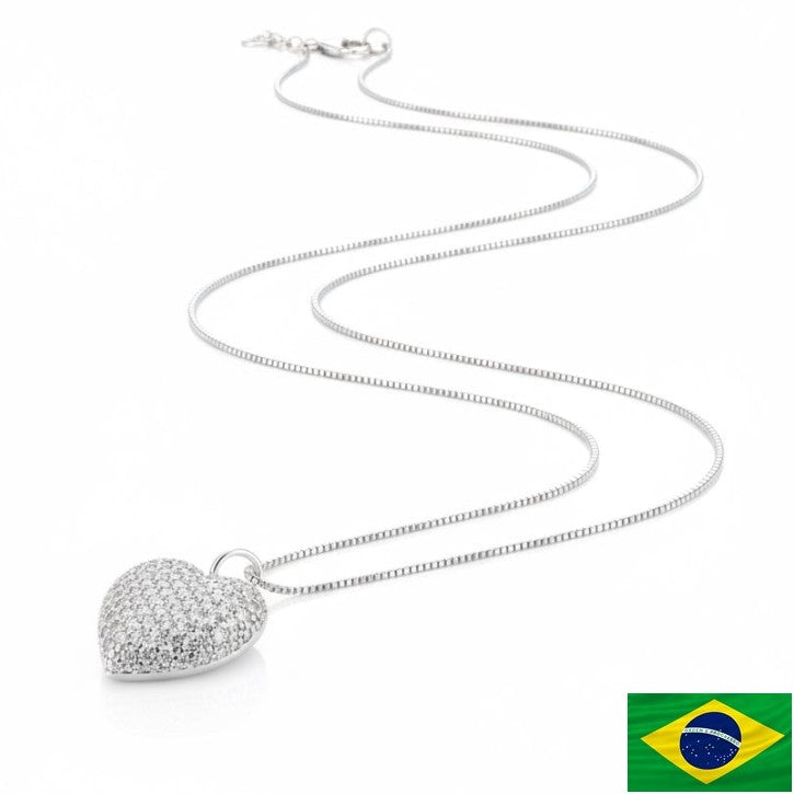 NECKLACE PAVE HEART
