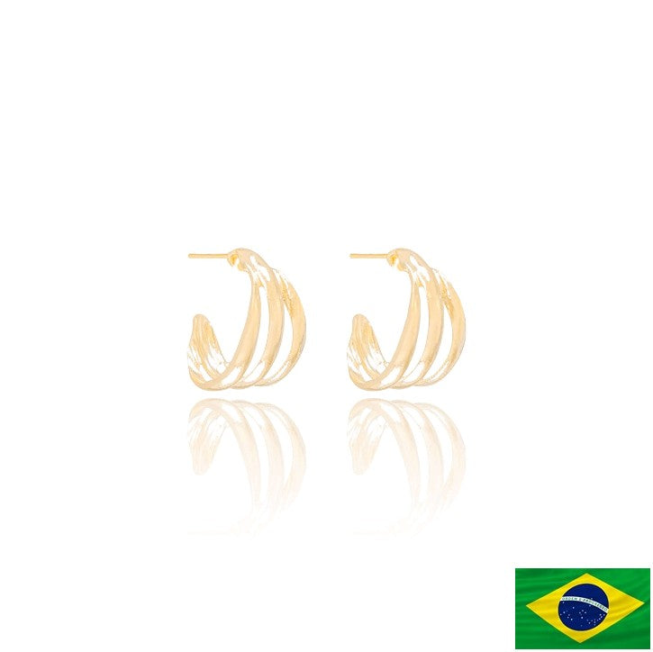 EARRING HOOPS SMALL TRIPLE