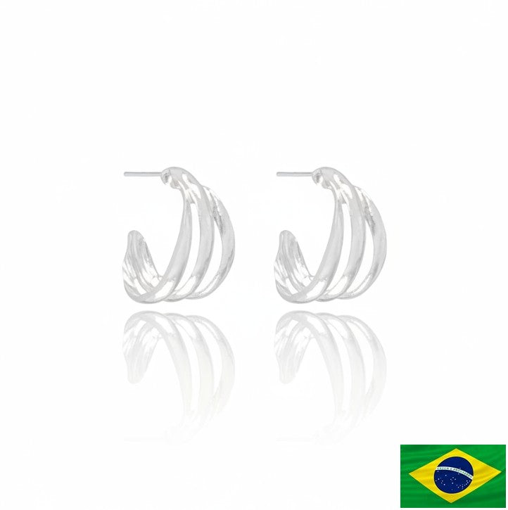 EARRING HOOPS SMALL TRIPLE