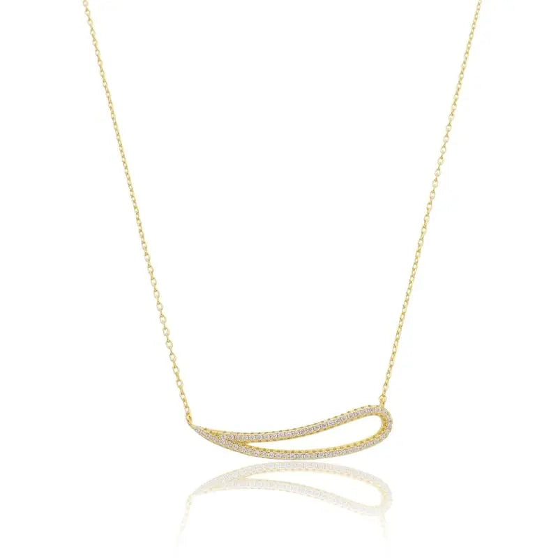 NECKLACE TEAR DROP CUBIC ZIRCONIA