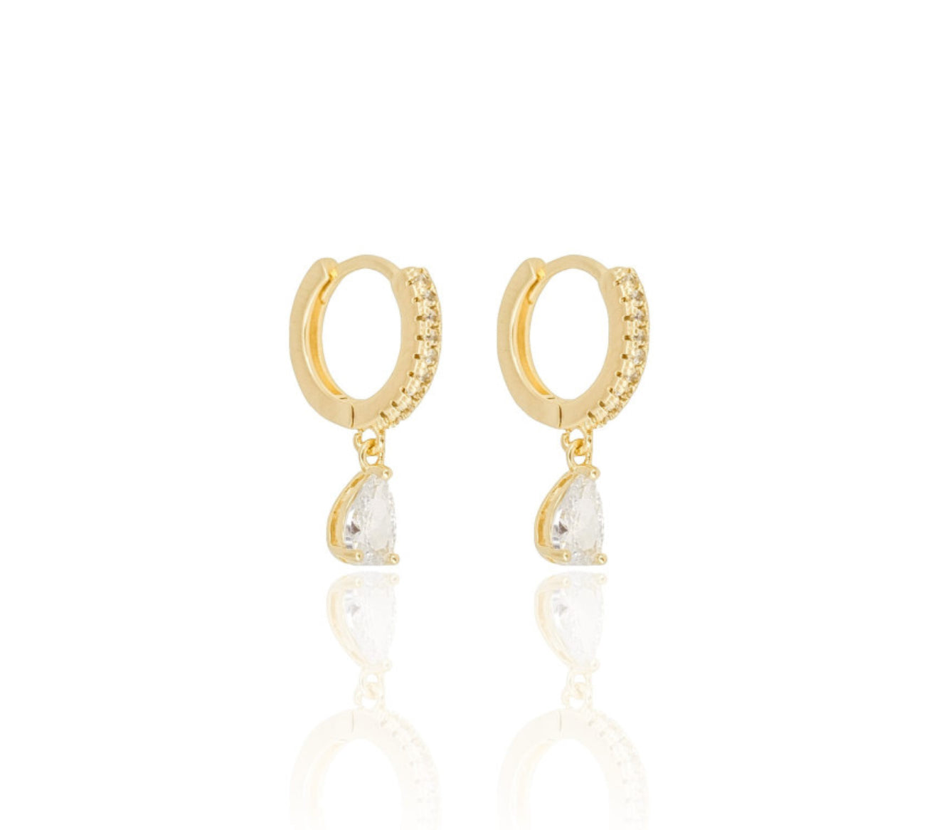 EARRING SMALL HOOPS CRYSTALS