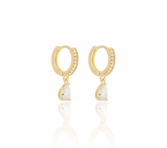 EARRING SMALL HOOPS CRYSTALS