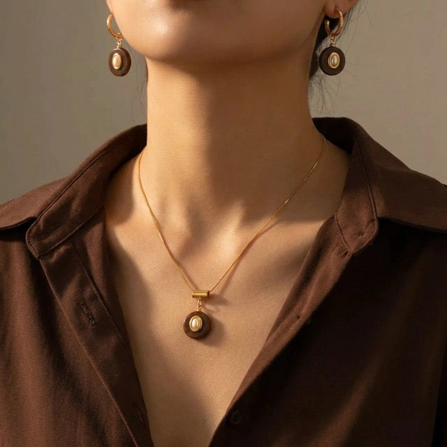 NECKLACE+EARRINGS JEWELRY SET RESIN FASHIONABLE