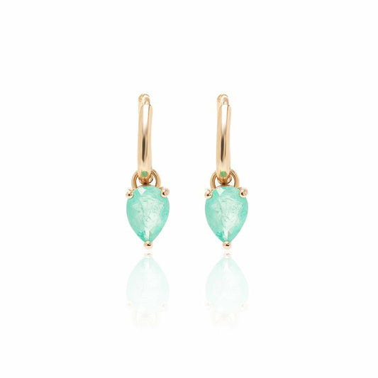 EARRING HOOPS TEAR DROP FUSION TURMALINE