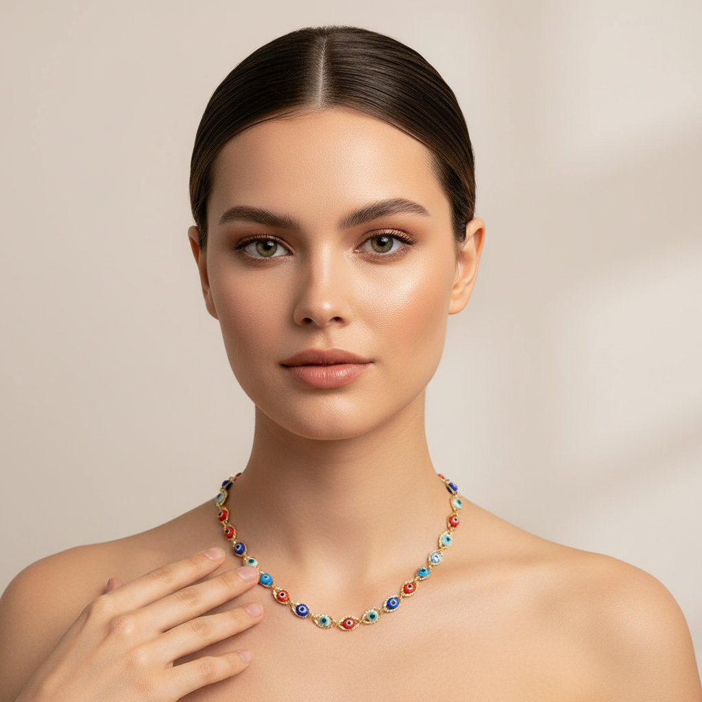 NECKLACE COLOR GREEK DEVIL EYES